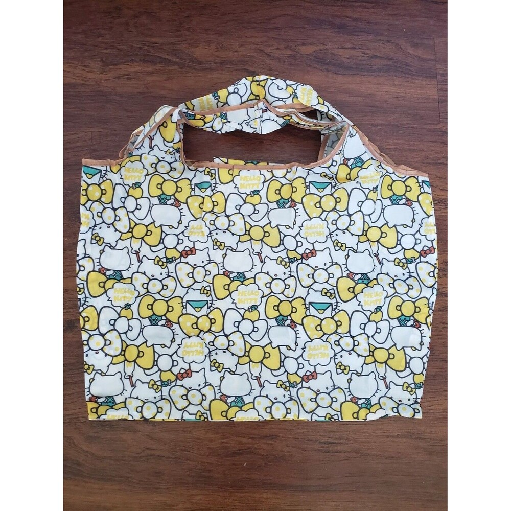 Hello Kitty Chic Kawaii Eco Friendly Trendy Packable Sturdy Reusable Nylon Bag